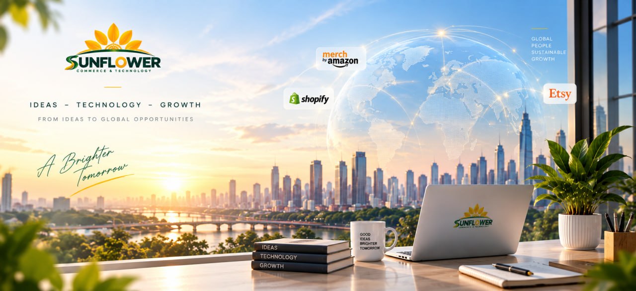 Sunflower Commerce & Technology — global business, digital network, growth